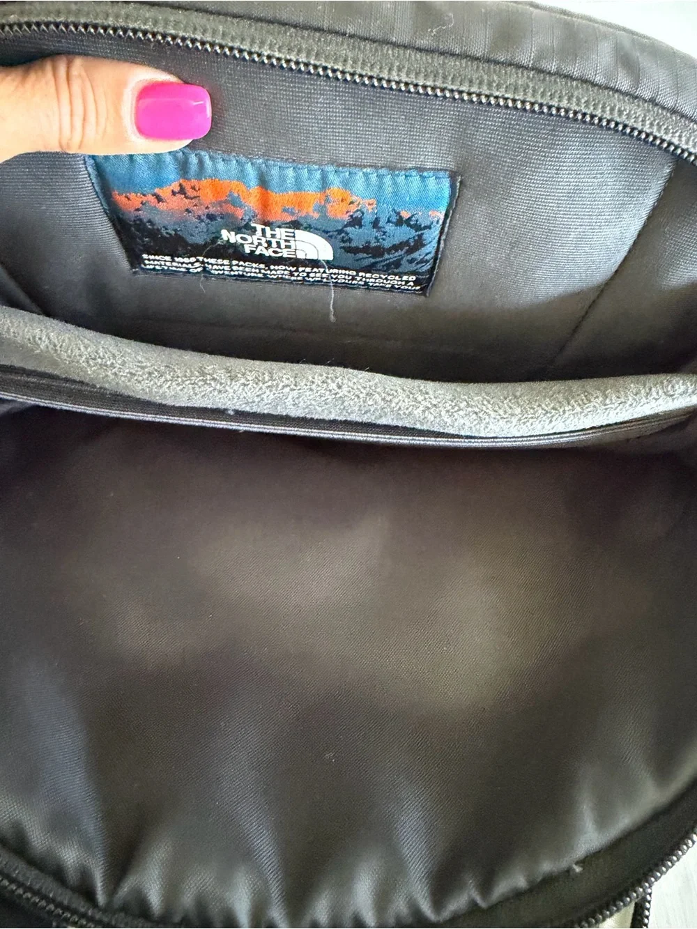 The North Face Black Backpack with Rose Gold Hardware